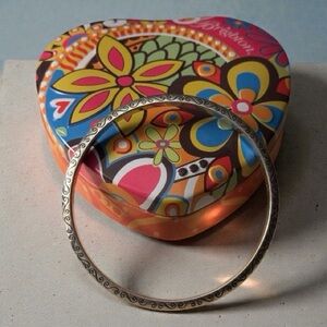 Brighton Silver Plated Swirl Bangle Bracelet